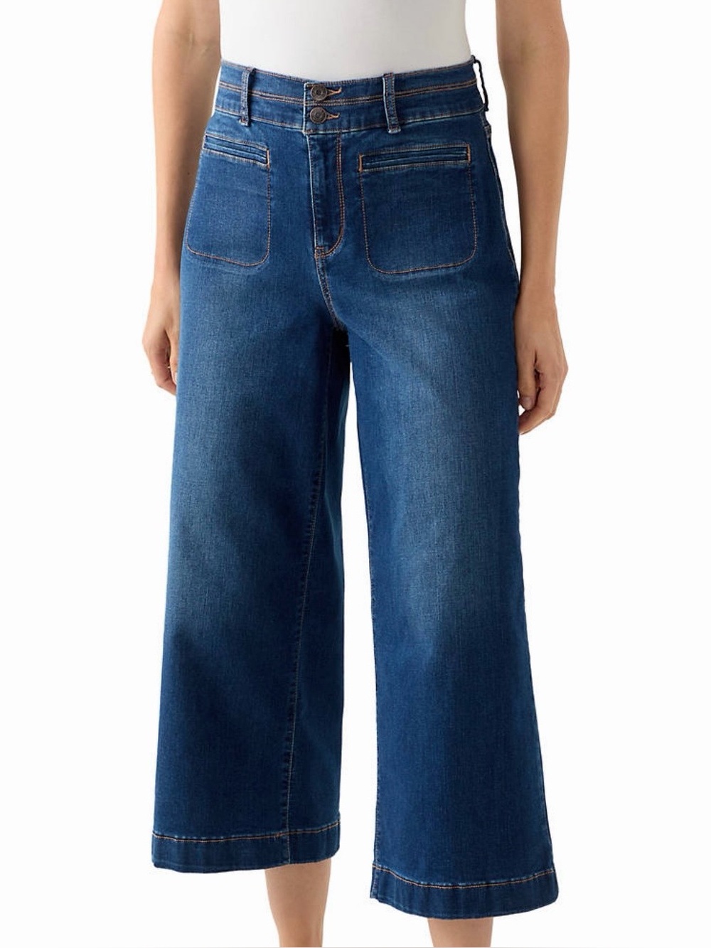Wonderly Cropped Wide Leg Jeans